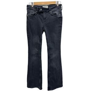 We the Free People Gummy Denim Flare Jeans Size 27 Black Women